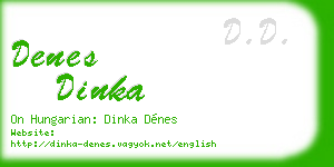 denes dinka business card